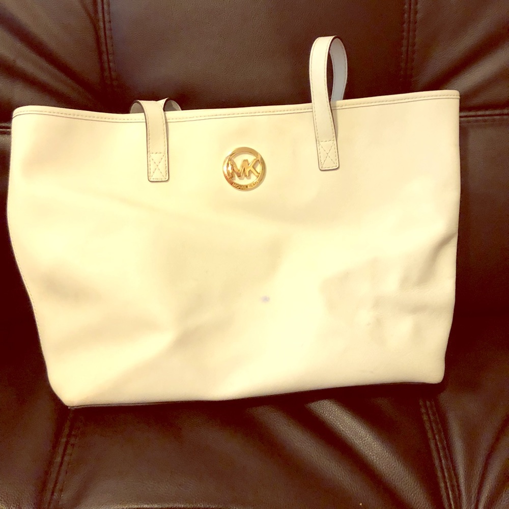 White Michael Kors Tote Bag